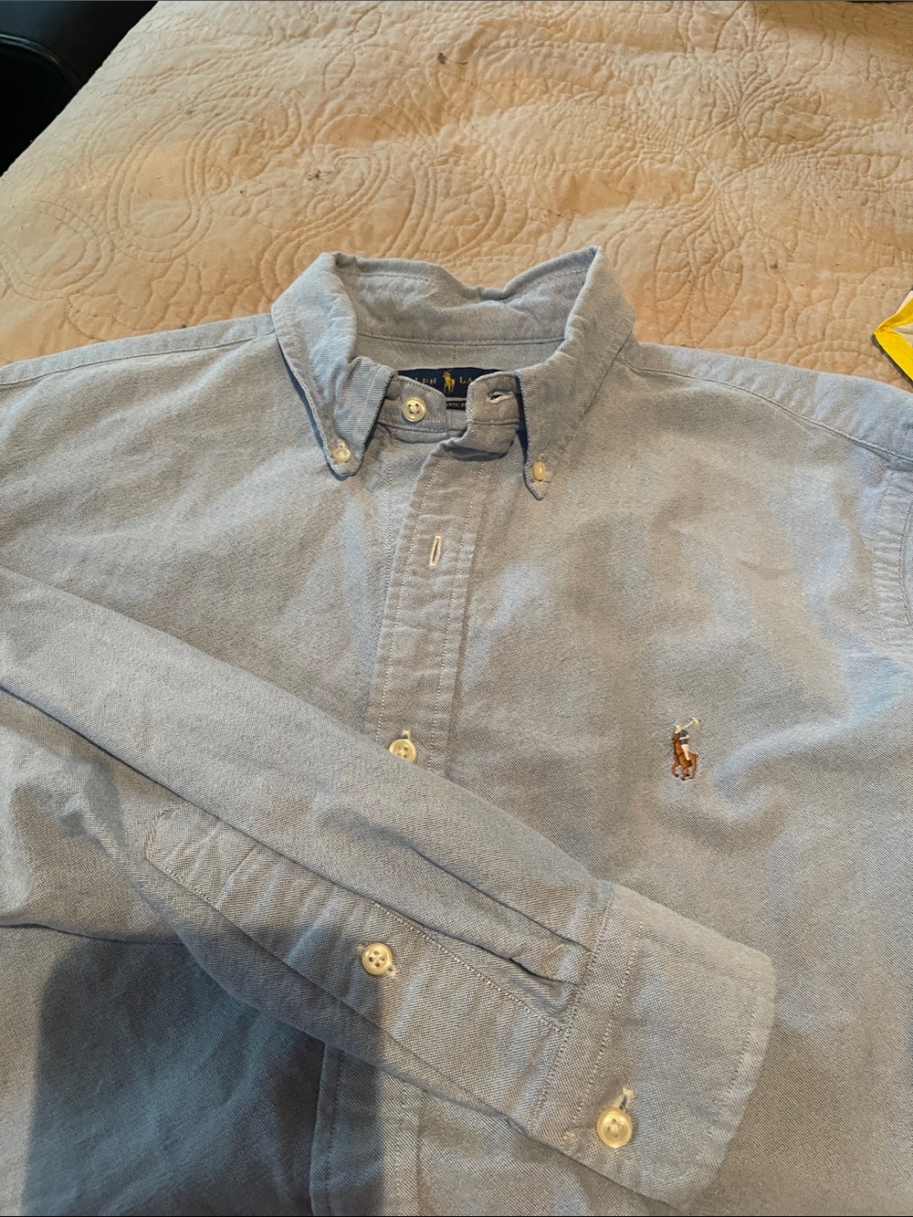 Ralph Lauren Light Blue Button-Down Oxford Shirt with Pony Logo